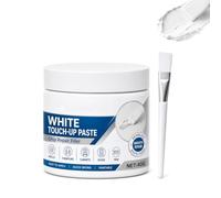 White Furniture Touch-Up Paste with Brush - Professional Wood Filler & Wall Repair Cream for Scratches, For Furniture and Floor, Works on Tables, Cabinets & Wooden Floors(1)