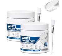 White Furniture Touch-Up Paste with Brush - Professional Wood Filler & Wall Repair Cream for Scratches, For Furniture and Floor, Works on Tables, Cabinets & Wooden Floors(2)