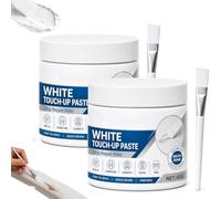 White Furniture Touch-Up Paste with Brush,White Wood Repair Paste，2Pcs