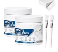 White Furniture Touch-Up Paste with Brush,Wood Repair Paste (2PCS)