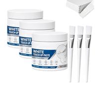 White Furniture Touch-Up Paste with Brush,Wood Repair Paste (3PCS)