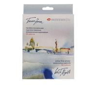 White Nights crayons aquarelle russes Set de 36 crayons dans un étui en carton, crayons en bois avec une haute brillance de couleur, trait de couleur doux, aquarellable