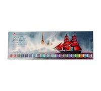WHITE NIGHTS Nevskaya Palitra Lot de 21 aquarelles de qualité artistique avec étui en métal