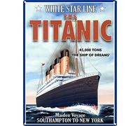 White Star Line Plaque décorative en fer Titanic 20,3 x 30,5 cm pour maison, cuisine, salle de bain, ferme, jardin, garage, citations inspirantes