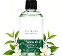White Tea Essential Oil, 120ml Essential Oils for Diffusers for Home | Skin Hair Care Fragrance Oil for Diffuser, Body Massage, Facial Care, Natural White Tea Oils for Candle, Perfume Making