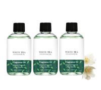 White Tea Essential Oil, Recharge Diffuseur de Parfum Thé Blanc,Skin Care Fragrance Oil for Diffuser Aromatherapy, Body Massage, Facial Care, Natural White Tea Oils for Candle, Perfume Making，3pc