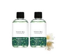 White Tea Essential Oil, Recharge Diffuseur de Parfum Thé Blanc,Skin Care Fragrance Oil for Diffuser Aromatherapy, Body Massage, Facial Care, Natural White Tea Oils for Candle, Perfume Making，2pc