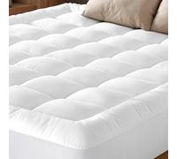 White Viscose Made from Bamboo Mattress Topper 120x190 cm, 800 GSM with Skirt 7D/3D 70/30