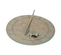Whitehall Cadran Solaire Grenouille, Aluminium, cuivre Verdi, 12 x 12