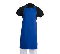 Whites Chef Tablier à bavette long en polycoton, bleu royal, cuisine professionnelle et domestique, lavable en machine, taille : 711(L) x 965(L)mm, A542