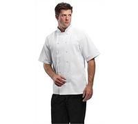 Whites Chefs Apparel B250-XS Boston Vesteà manches courtes Blanc Taille XS