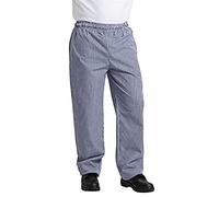 Whites Chefs Apparel B311-M Pantalon de chef Whites Vegasà carreaux bleus et blancs Taille M