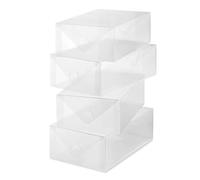 Whitmor 6362-2691-4 Clear Vue Collection Boîte à Chaussures pour Femme, Lot de 4, Plastique, Claire, Taille Unique