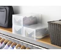 Whitmor Boîte à chaussures Clear-Vue pour homme - Boîtes de rangement à chaussures empilables robustes - Transparentes - Lot de 8