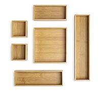 Whitmor Lot de 6 organiseurs de tiroir en Bambou Naturel