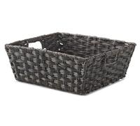 Whitmor Split Rattique Shelf Tote-Driftwood, Polyethylene Metal, Brown, One Size