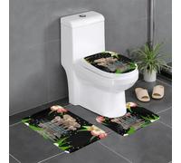 WHJDPP HJFCZH Lot de 3 tapis de salle de bain en peluche pour un confort semblable au spa et un nettoyage facile 61 x 40,6 cm