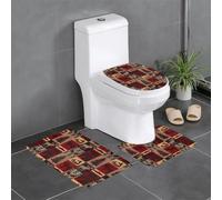 WHJSHOP Lodge Bear Lot de 3 tapis de salle de bain en peluche ultra douce pour un confort semblable au spa et une décoration d'intérieur élégante, 61 x 40,6 cm