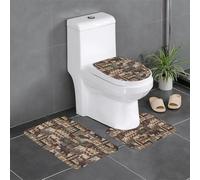 WHJSHOP Lodge Bear Lot de 3 tapis de salle de bain en peluche ultra douce pour un confort semblable au spa et une décoration d'intérieur élégante, 61 x 40,6 cm