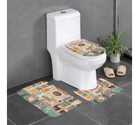 WHJSHOP Lot de 3 tapis de salle de bain en peluche pour Halloween - 61 x 40,6 cm - Pour plus de confort et d'absorption