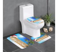 WHJSHOP Lot de 3 tapis de salle de bain en peluche pour plus de confort et d'absorption Motif Merry Christmas Prints 61 x 40,6 cm