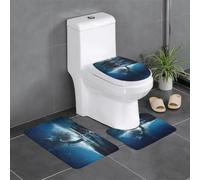 WHJSSF Lot de 3 tapis de bain en peluche ultra douce pour un confort semblable au spa - Imprimé éléphant africain - 61 x 40,6 cm