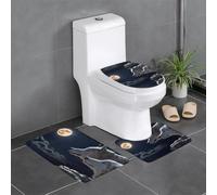 WHJSSF Lot de 3 tapis de salle de bain avec impression 3D Motif loups pleine lune 61 x 40,6 cm | Tapis en peluche pour plus de confort et de style - Housses de sol antidérapantes