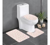 WHJSSF Lovely Sweet Cherry Prints Lot de 3 tapis de salle de bain 61 x 40,6 cm | Tapis en peluche pour plus de confort et de style - Housses de sol antidérapantes
