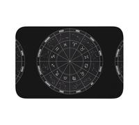 WHJSSF Zodiac Constellation Space Prints Tapis de bain 101,6 x 152,4 cm - Tapis de bain en polyester de haute qualité, couverture durable pour salle de bain, meuble-lavabo et suites d'invités
