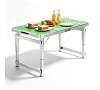 Whnoorher Tables de Salle à Manger d'extérieur Pliantes - 80cm/100cm/120cm/150cm/180cm Table à tréteaux en Aluminium Portable avec poignée de Transport pour la Cuisson au Gril
