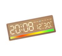 Whoasyst Horloge numérique LED sonore avec commandes modernes et conviviales - Réveil moderne à proximité - Cadeau - Activation vocale - Lumière du lit