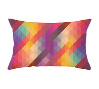 Whoiy Housse de Coussin 30x50, Taie d'oreiller Décorative 1Pcs Polyester Motifs Géométriques Taie d'oreiller Décorative de Mode,Coloré