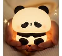 WholeSome Tech. Veilleuse pour Enfants, Lampe en Silicone Tactile, Rechargeable, Veilleuse Temporisée avec Fonction Tactile, Deco rassurante pour Chambre d'Enfant (Panda Pop)