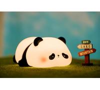 WholeSome Tech. Veilleuse pour Enfants, Lampe en Silicone Tactile, Rechargeable, Veilleuse Temporisée avec Fonction Tactile, Deco rassurante pour Chambre d'Enfant (Panda)