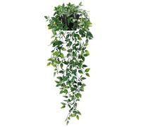 Whonline Petites Plantes artificielles à Suspendre en Pot, Fausses Plantes pour intérieur ou extérieur, esthétique, Bureau, Salon, décoration d'étagère (Lot de 1)