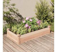 WHOPBXGAD Lit surélevé de Jardin avec Doublure 120x60x25 cm, Carré Potager en Bois Massif de Sapin Non Traité pour Légumes, Fleurs et Fraises, Fond Ouvert, Facile à Assembler