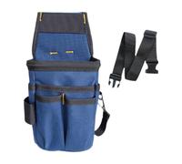 Whtkoph Ceinture Porte-outils, Tablier, Ceinture de Travail, Tissu Oxford, Organiseur Pratique, Sac de Rangement, Sac Banane Porte-outils, Bleu, S