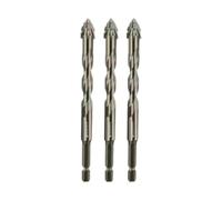 Whtkoph Ensemble de 3 Forets Orbitaux à Quatre Lames et Bords Dentelés, pour La Maison, Foret Excentrique à Tête Inclinée, Queue Hexagonale pour Le Métal, 10mm