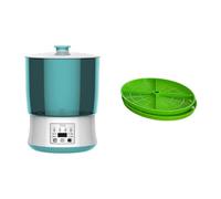 Whtkoph Germoir Automatique pour Légumineuses, Natto et Yaourt, éclairage LED, Durée de Réglable, Fonction Autonettoyante, Matériau PP Robuste, 2 Couches
