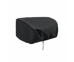 Whtkoph Housse Barbecue Extérieur Étanche Couvre-Gril Oxford Bateau Résistant Intempéries pour Appareils de Cuisson à Bord Convient à Séjour Nautique, Noir 600D PVC, 58L 38W 38H CM