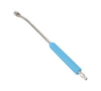 Whtkoph Rallonge de Nettoyage Haute Pression Tige Barre Manche Perche en Tube Acier et Poignée Striée pour Bonne Prise Double Raccord Rapide 1/4 Pouce Adaptée, Bleu, 55 Cm