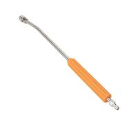 Whtkoph Rallonge de Nettoyage Haute Pression Tige Barre Manche Perche en Tube Acier et Poignée Striée pour Bonne Prise Double Raccord Rapide 1/4 Pouce Adaptée, Orange, 55 Cm