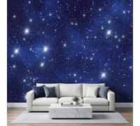 WHUOEUCO Papier Peint Panoramique 3D Cosmos Bleu Ciel Étoilé | Papier Peint Photo Intissé 300x210 cm Décoration Poster Murale Intérieure Pour Salon, Chambre, Bureau