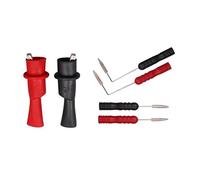Whychstore Câbles de test multimètre avec pointe de sonde ultra-fine de 0,4 mm, pinces crocodiles isolées pour un test sécurisé de 1000 V, compatible avec connecteurs de 2 mm pour dépannage électrique