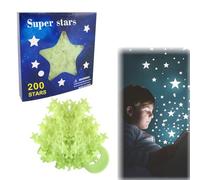 WHYCNJL 201 PiècesÉtoiles et Lune Kit 3D Phosphorescentes Adhésives Fluorescentes pour Décoration Murale Lumineuse Idéal mur Plafond Cadeau Bébé Enfant Etoile Phosphorescente Plafond