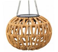 Whyzsjnclg Lanterne en rotin en Forme de Boule, Suspension Solaire en Bambou, pour Patio, Jardin, Kaki, 6, 30x6, 30x4, 72 Pouces
