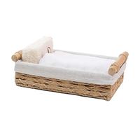 Wiboie Panier de Rangement | Organisateur Tressé en Corde de Papier avec Poignées et Doublures - Panier Rangement,pour Chambre Garde-Manger Salle de Bain Salon