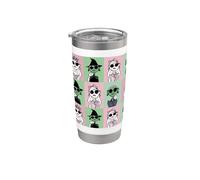 Wicked Glinda Elphaba All Over Print Grid Fashion Gobelet isotherme en acier inoxydable double paroi