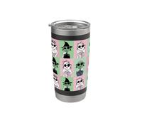Wicked Glinda Elphaba All Over Print Grid Fashion Gobelet isotherme en acier inoxydable double paroi