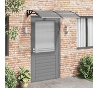 Wicterencia Auvent de porte en polycarbonate noir, 150 x 100 cm, résistant aux intempéries, pour entrée, balcon ou terrasse, cadre en aluminium stable, montage facile, matériau durable